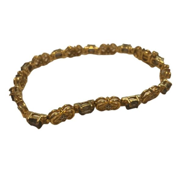 QVC 925 CI Gold Plated Sterling Silver Bracelet - Picture 2 of 11